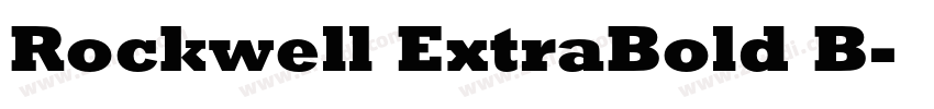 Rockwell ExtraBold B字体转换